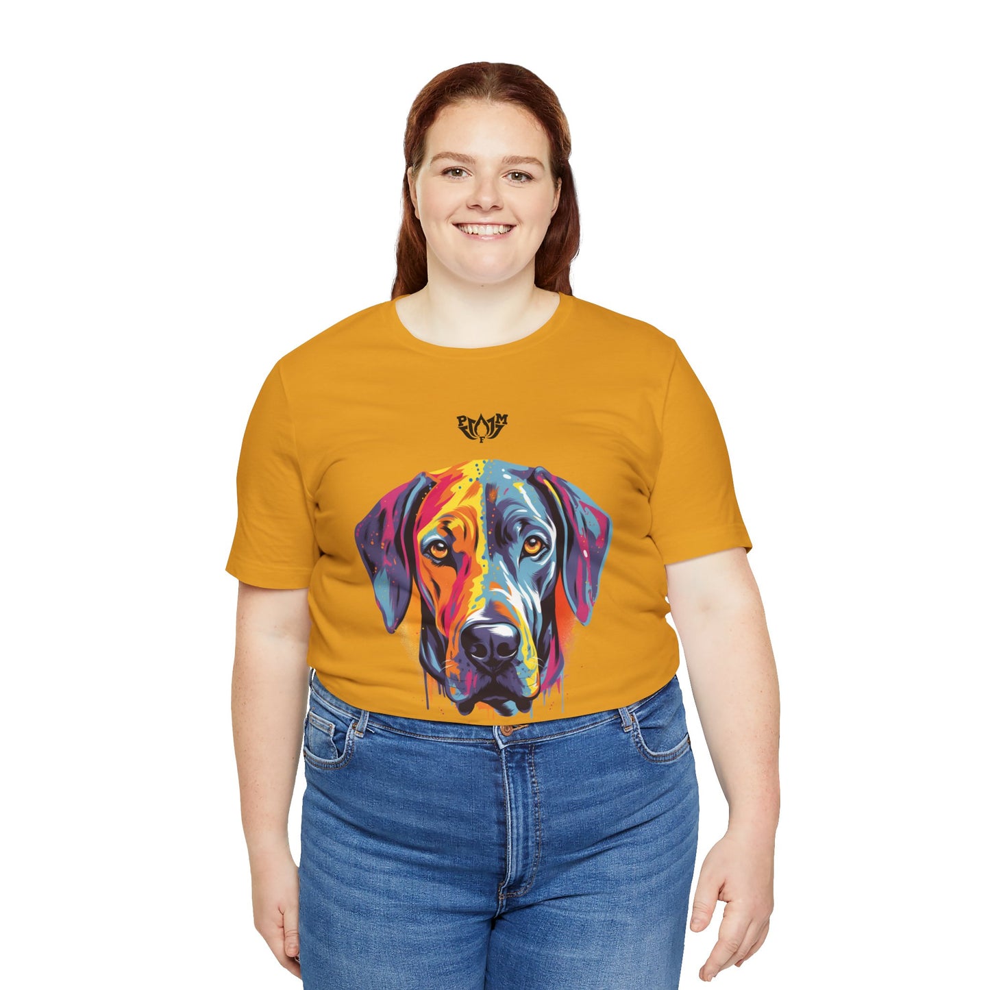 PMF Colorful Dog Portrait T-Shirt- PeaceMonkFinds