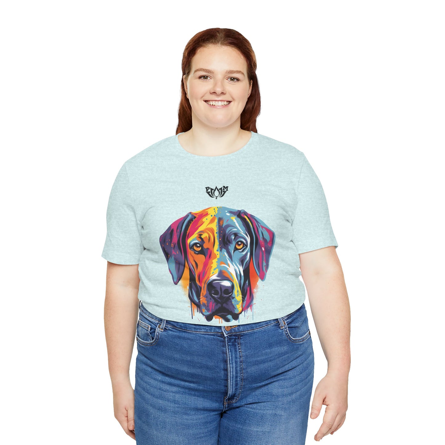 PMF Colorful Dog Portrait T-Shirt- PeaceMonkFinds