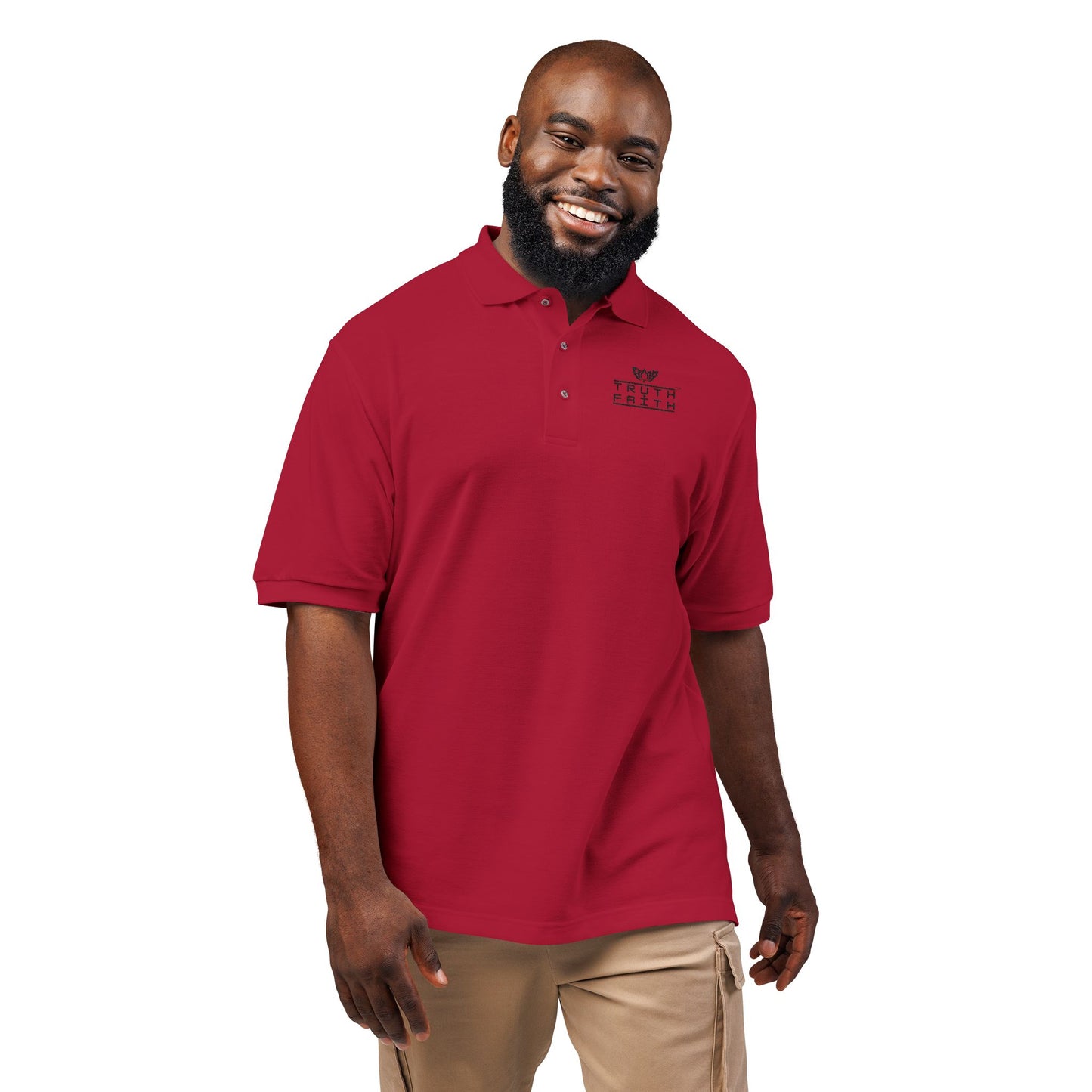 Embroidered PeaceMonkFinds "Truth & Faith" Polo Shirt