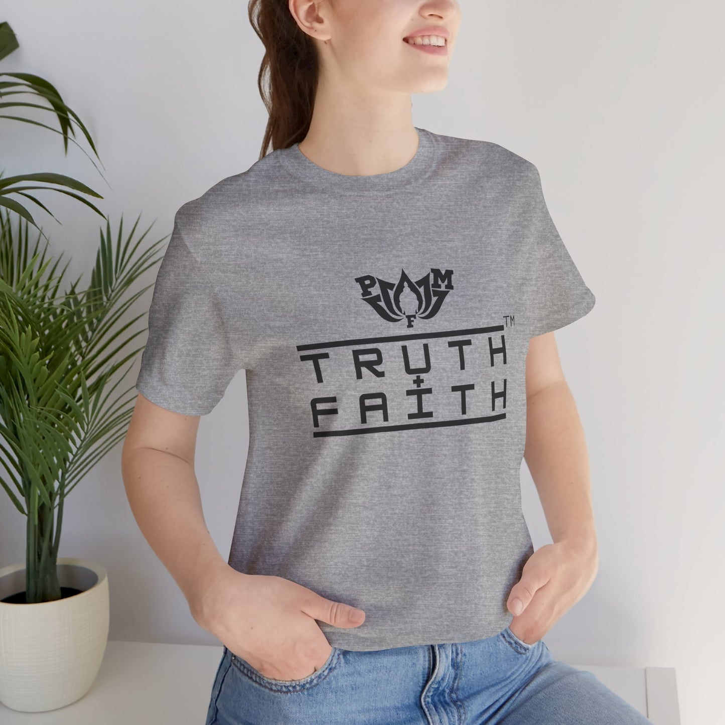 PMF Truth + Faith Graphic Tee — Minimalist Spiritual Logo T-Shirt