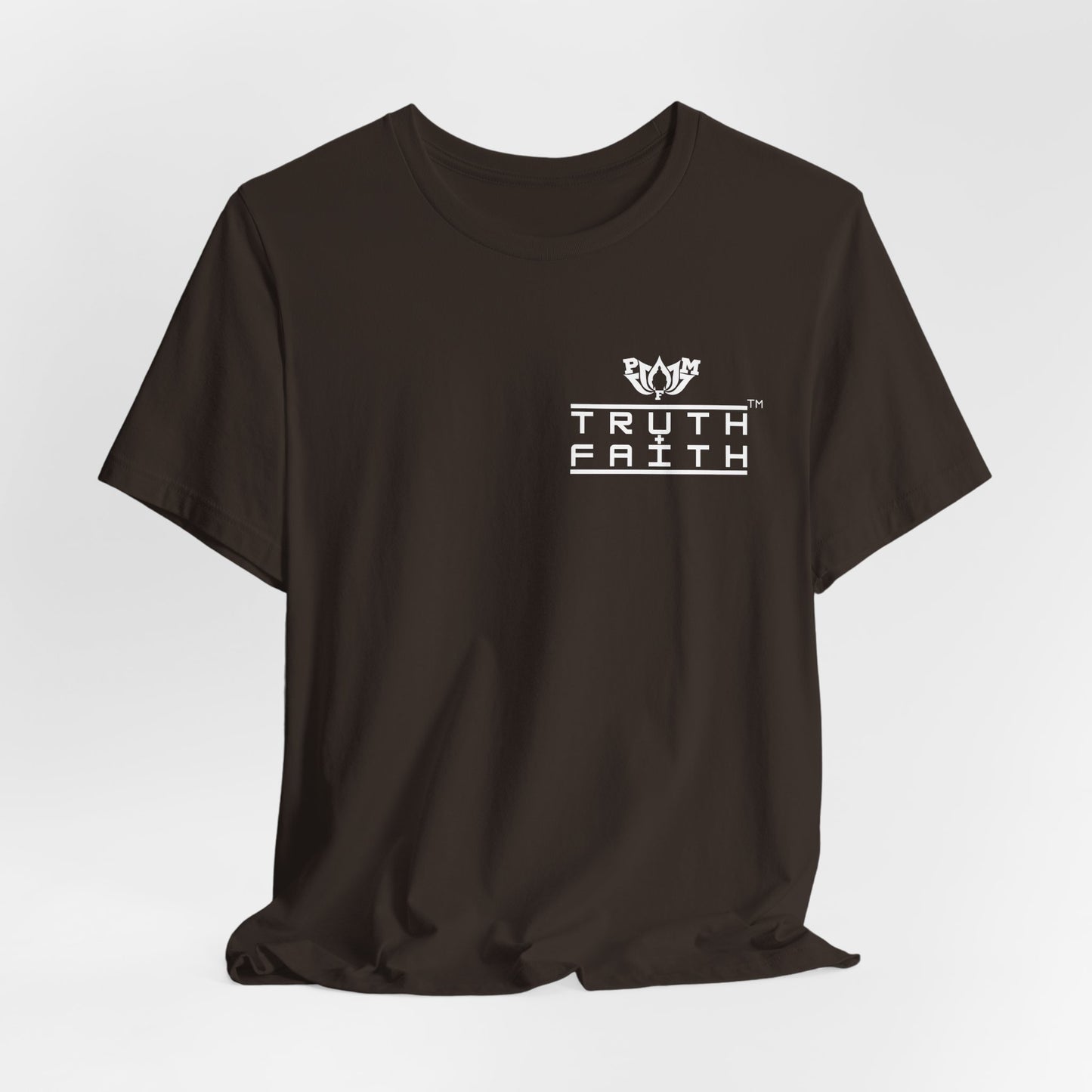 PMF Truth + Faith Graphic Tee — Minimalist PMF Logo T-Shirt- Dark Colors